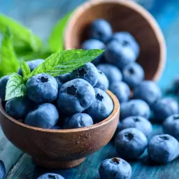 a cup of blueberries