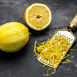 a lemon and a grater