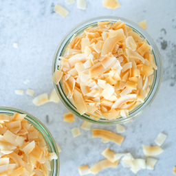 bowl of toasted coconut