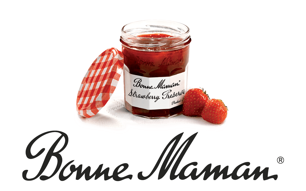 The logo of Bonne maman