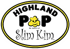 The logo of Highland Pop - makers of Slim Kim popcorn