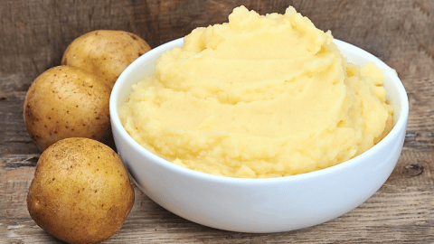 Creamy Yukon Gold mashed potatoes.