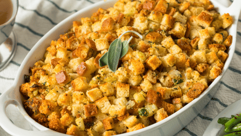Traditional sage stuffing with celery and onions.