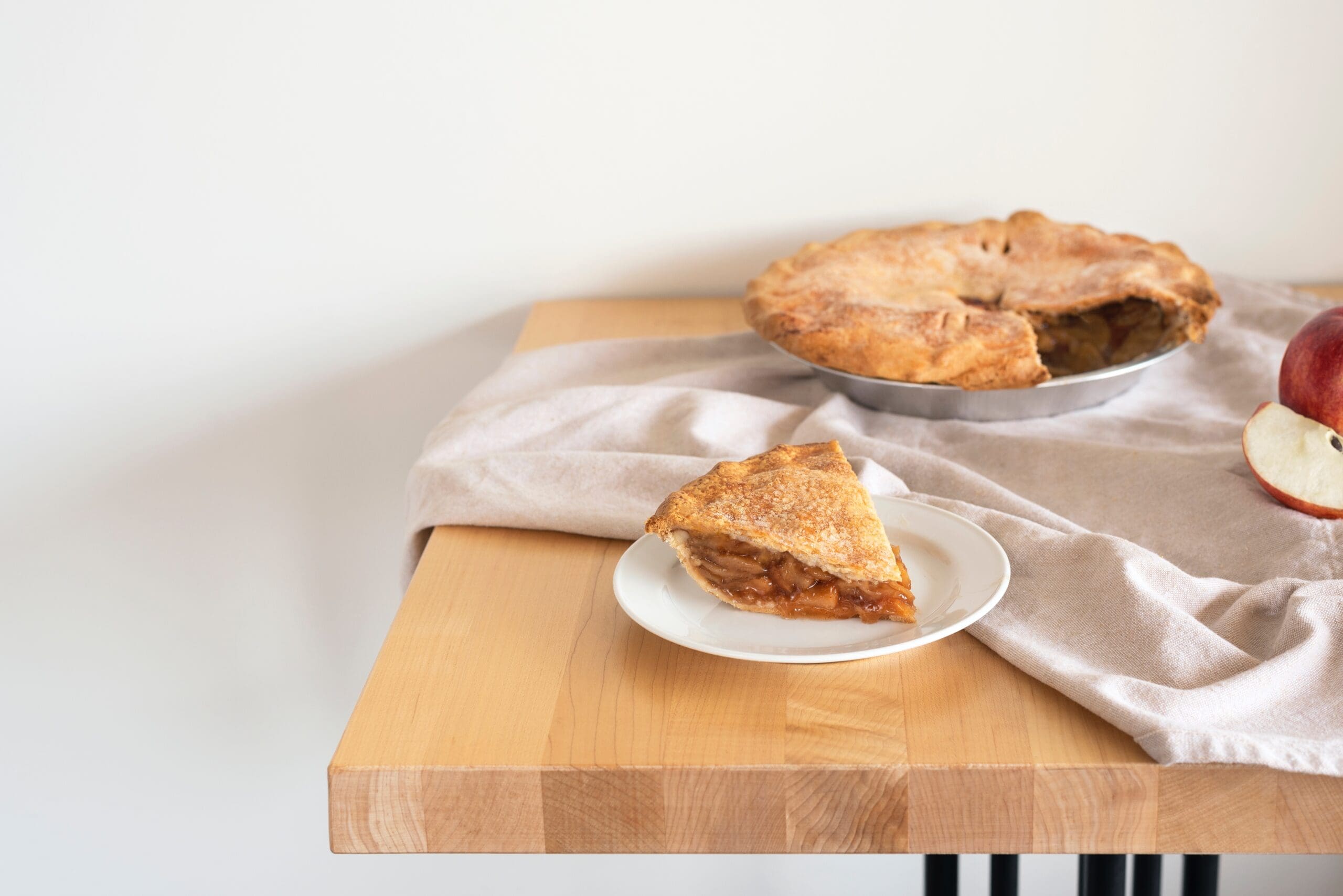 An Achatz Handmade apple pie with a flaky crust.